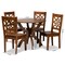 Baxton Studio Anila Modern and Contemporary Walnut Brown Finished Wood 5-Piece Dining Set 179-11388-10901-Zoro - alternate 4